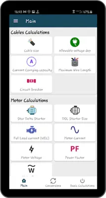 PowerCalc: Electric Calculator android App screenshot 1