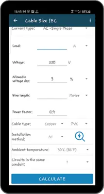 PowerCalc: Electric Calculator android App screenshot 4